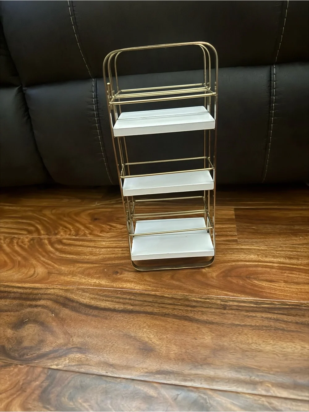 Target Gold and White Foldable Bathroom Shelf Organizer
